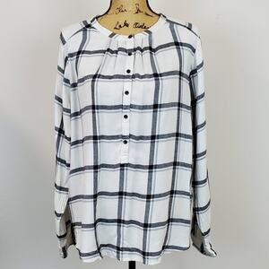 Lucky Brand Flannel Tunic sz XL